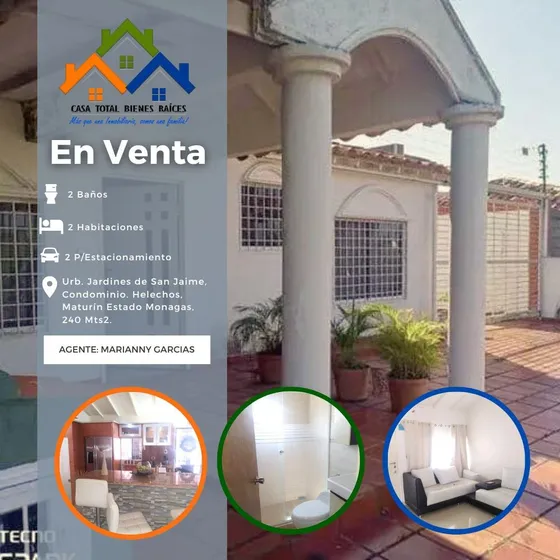 Se Vende Casa En La Urbanizacion Jardines De San Jaime Cond. Helecho