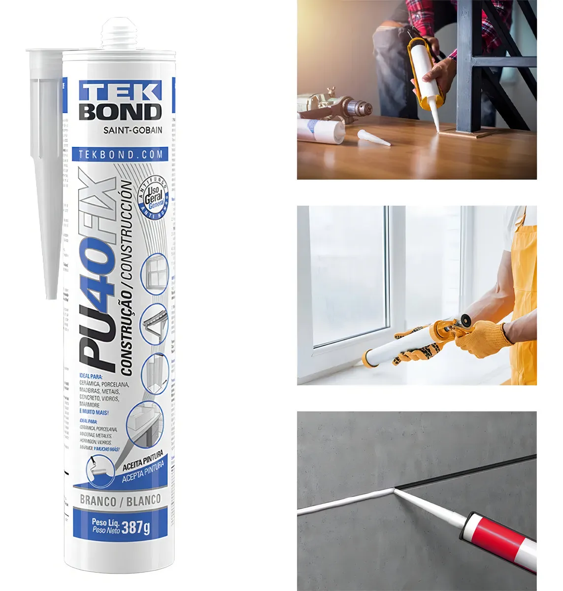 Cola PU 40 Fix Branco 280mL (TekBond)