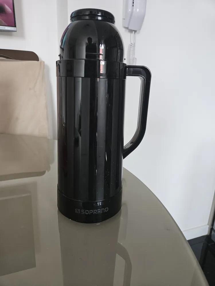 Garrafa Termica Topazio 1 Litro Ampola De Vidro - Soprano Cor Vermelho - Imagem 4