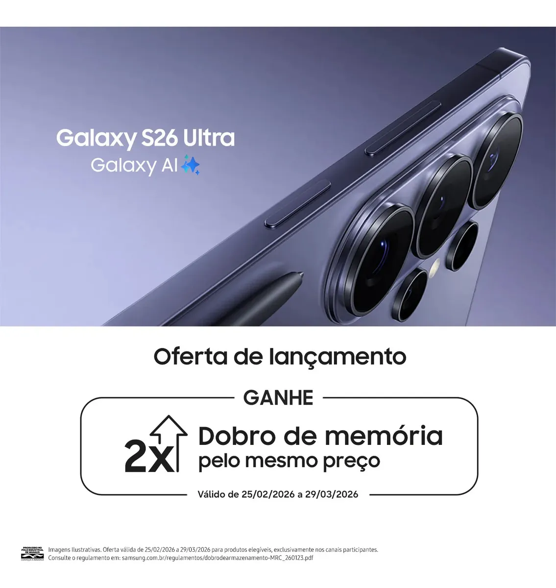Samsung Galaxy S26 Ultra, 512gb, 12gb, Câmera Quádrupla Violeta - Imagem 3