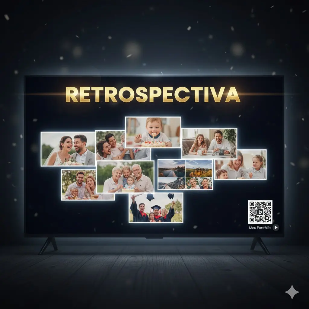Edição Vídeo Retrospectiva Animada Casamento Aniversário E +