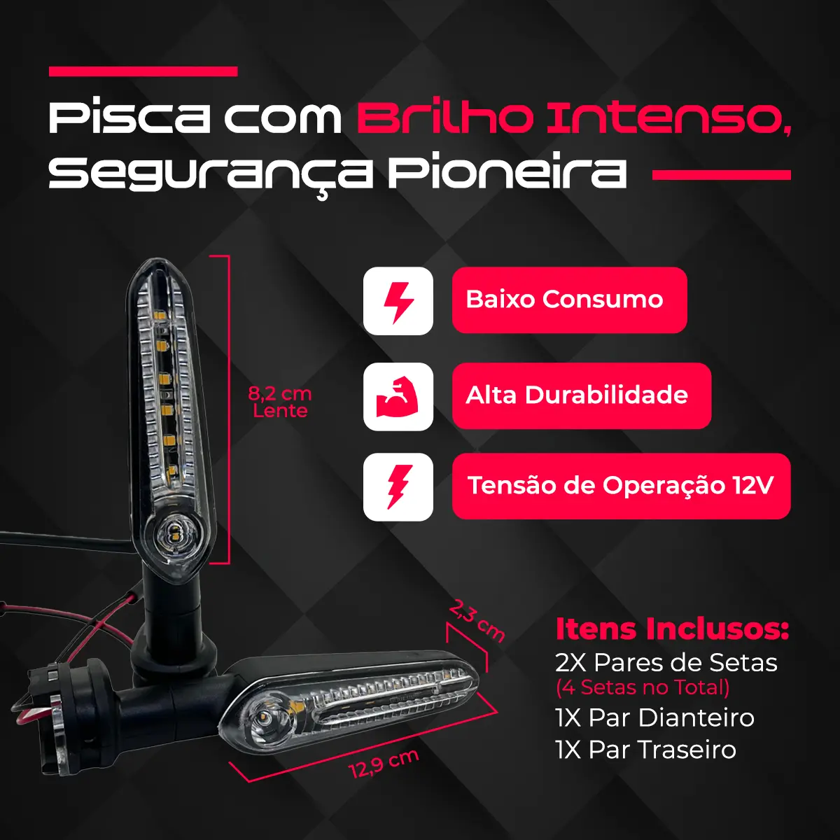 Kit 4 Piscas Seta Led Mt03 Mt07 Mt09 Factor Fazer Fz 150-250 — foto 7