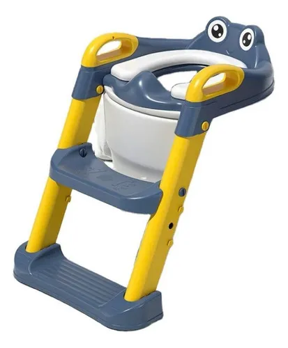Asiento Entrenador De Inodoro Para Niños Color Azul/ojitos