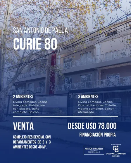 Venta - Curie 80 -  (s.a De Padua). Coldwell Banker Beyker.