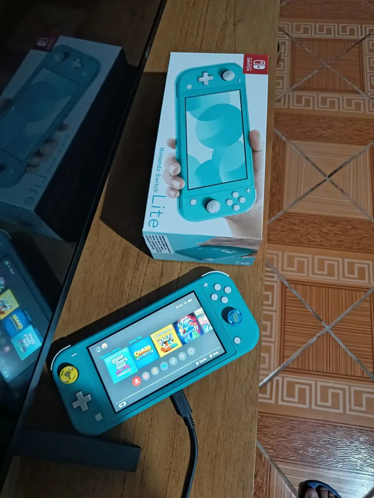 Console Nintendo Switch Lite 32gb Azul Turquesa Standard Tela 5,5