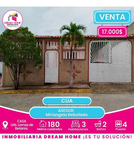 Casa En Venta Urb. Lomas De Betania  Cúa 