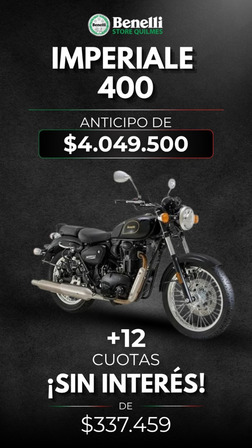 Benelli Imperiale 400 Año 2022 0km Créditos No Royal Enfield Benelli Imperiale 400 Año 2022 0km Créditos No Royal Enfield