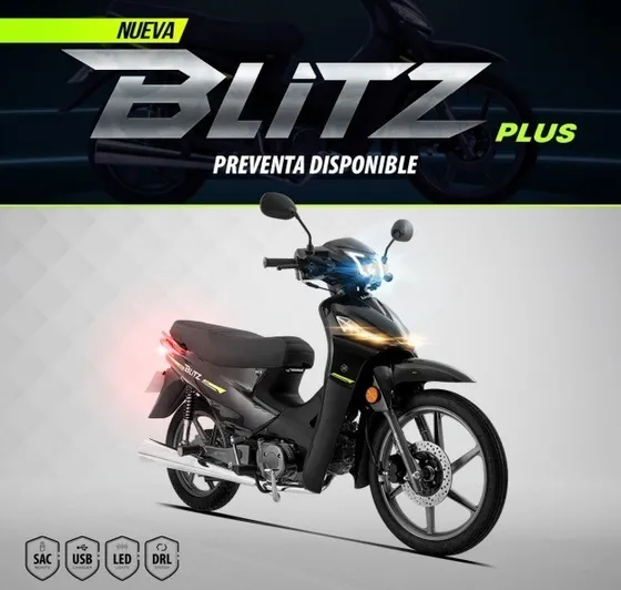 Moto 110 Motomel Blitz Plus Alarma De Fabrica Usb Motovega