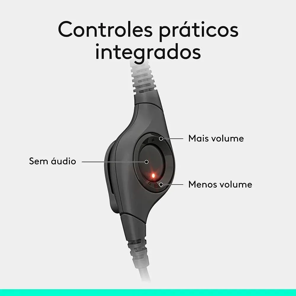 Headset com fio USB Logitech H390