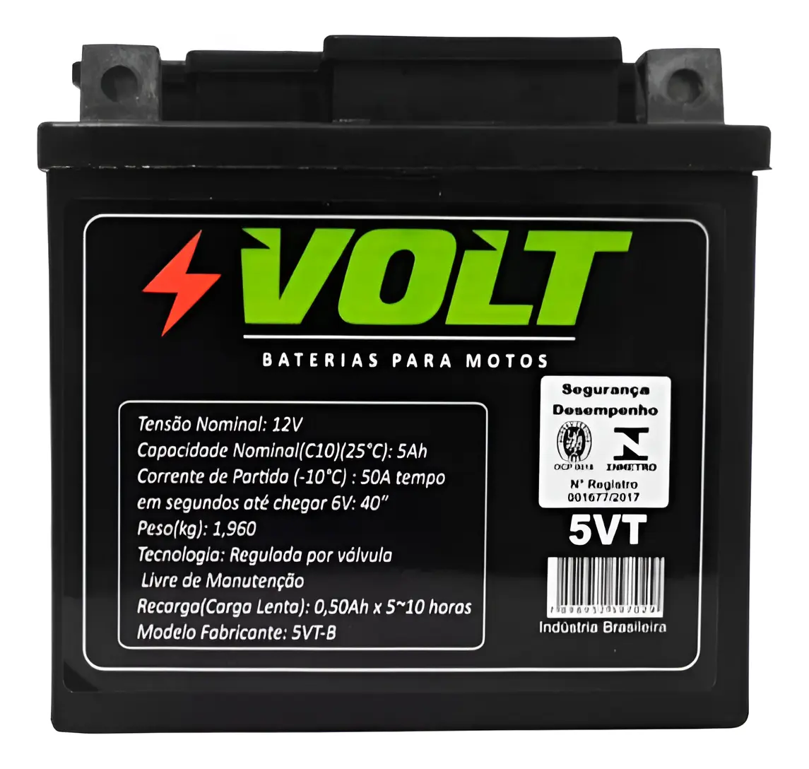 Moto Honda Cg 125/150 Nxr/titan/fan Bateria Volt 5ah