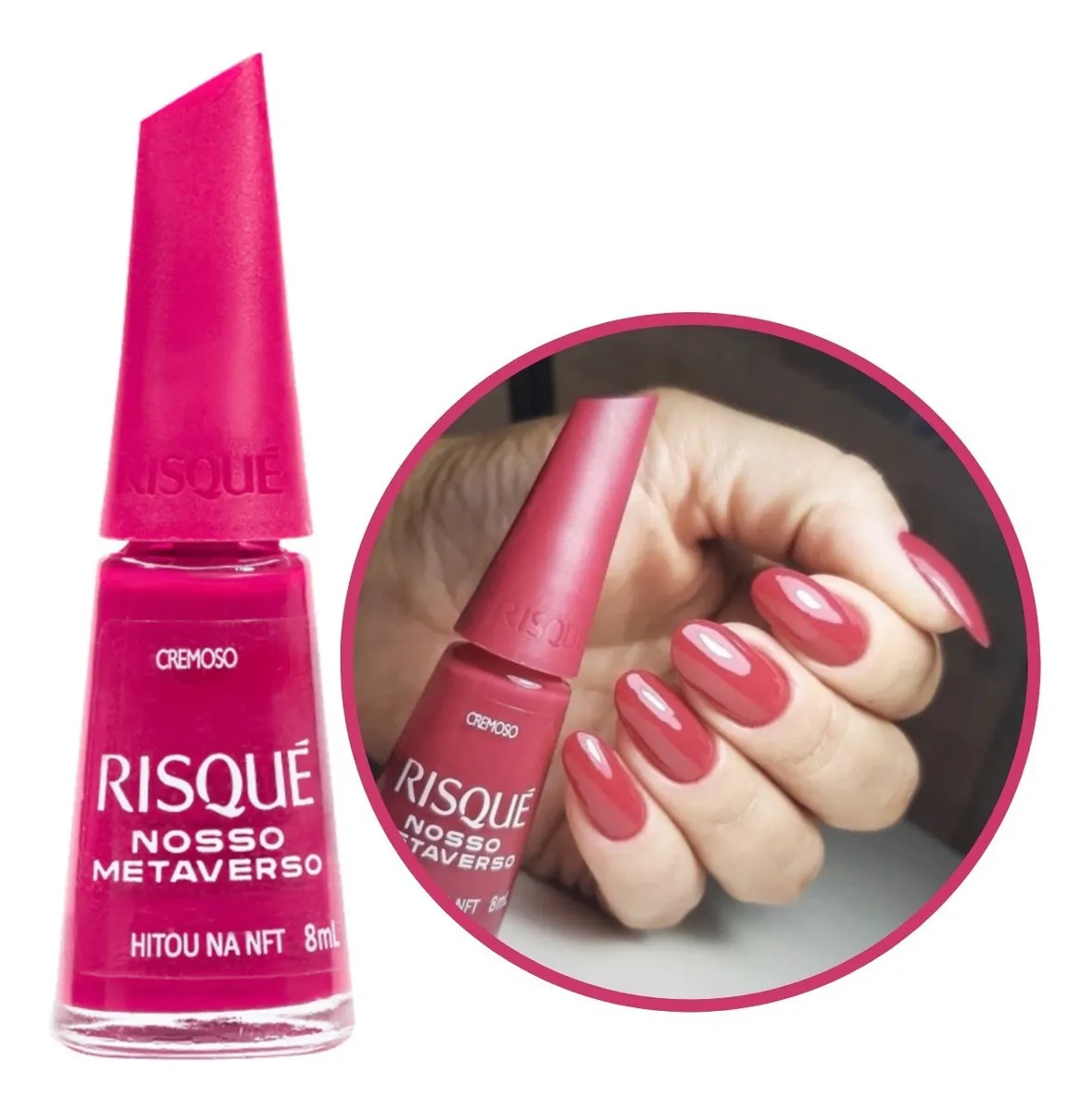 Esmalte Cremoso Risqué Nosso Metaverso Hitou Na Nft 8ml