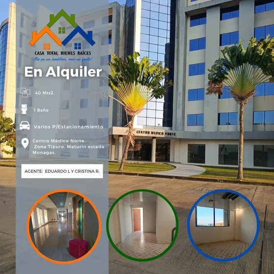 Se Alquila Consultorio En El Centro Medico Norte Sector Tipuro