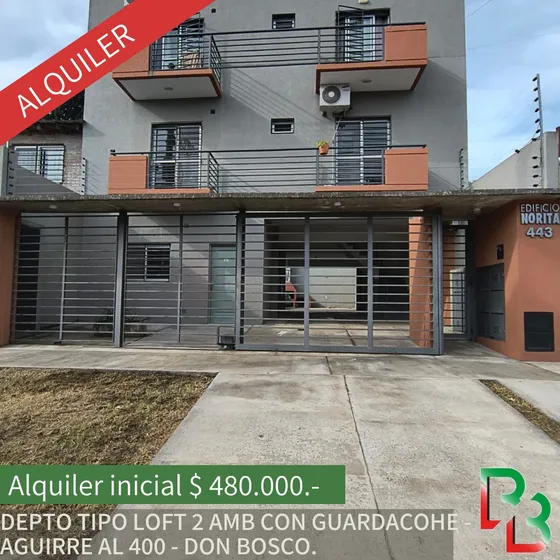 Alquiler  Departamento 2 Ambientes Tipo Loft  Don Bosco