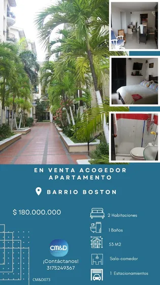 En Venta Acogedor Apartamento En Boston