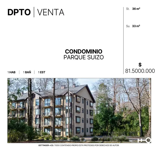 Departamento En Venta - Condominio Nuevo Parque Suizo