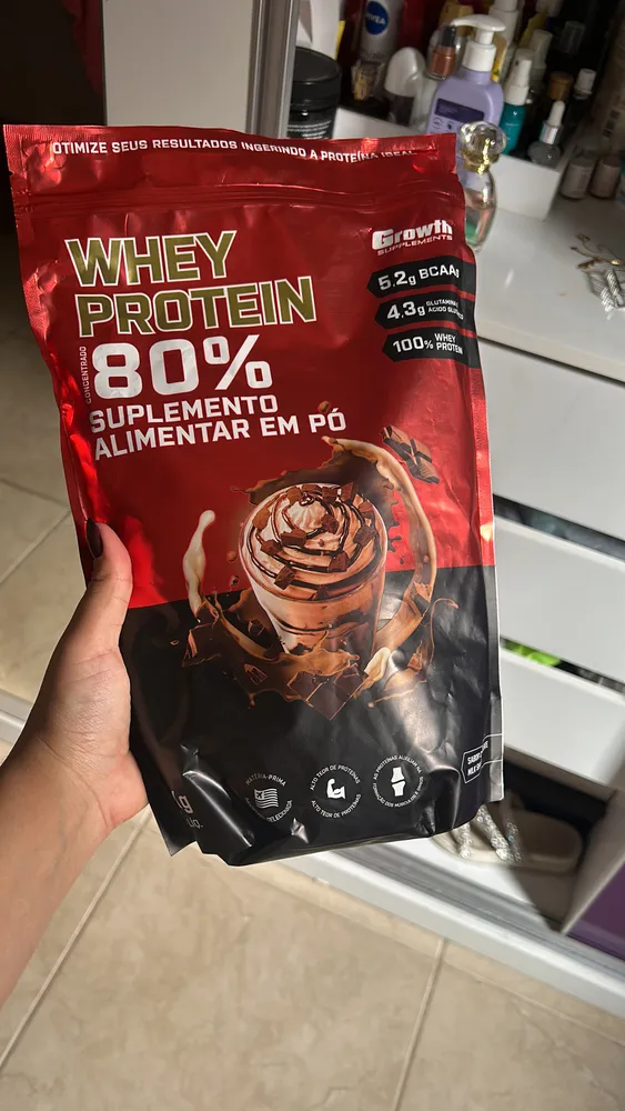 Whey Protein Concentrado 1kg Growth Supplements - Baunilha - Imagem 4