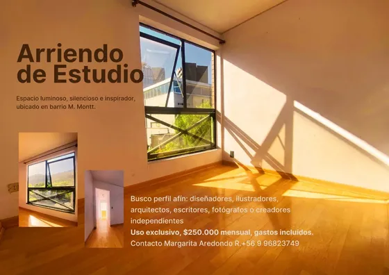 Arriendo Taller / Estudio Luminoso En Providencia
