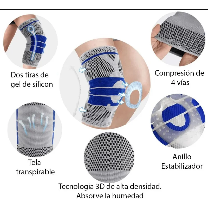 Rodillera Deportiva Soporte Compresion Silicon Ortopedica