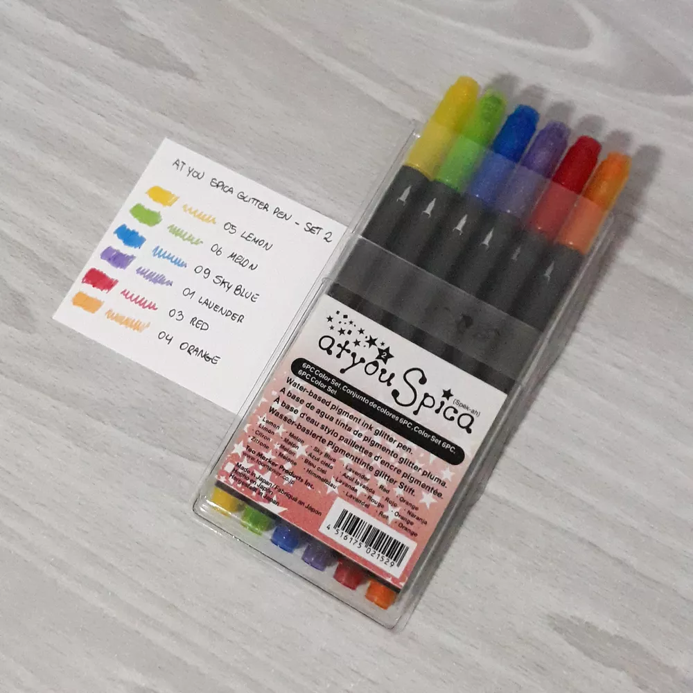 GLITTER MARKER 6PC SPICA SET 1