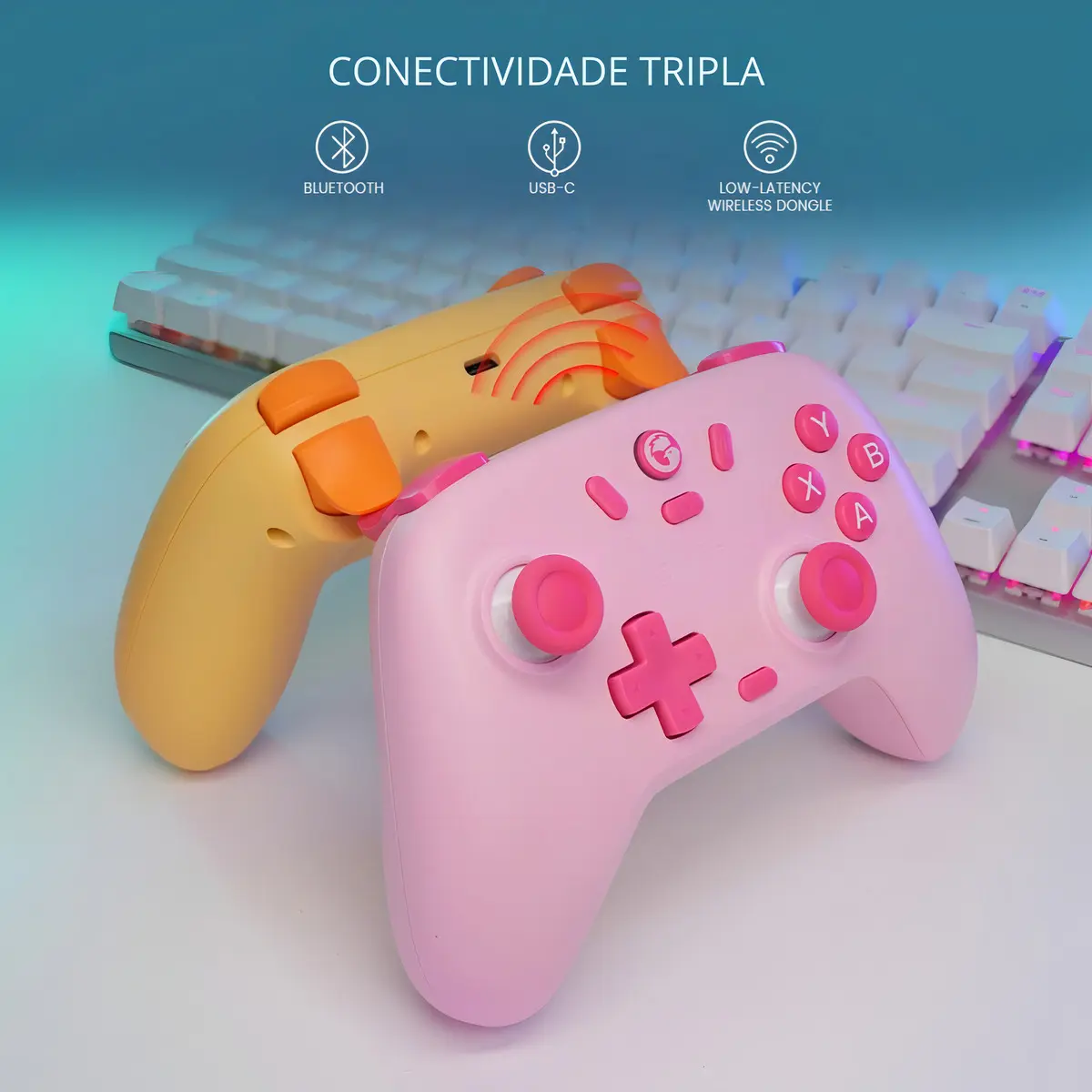 Controle Gamesir T4 Nova Lite Sem Fio Para Pc Switch Android Ios Steam Hall Effect Cor Cinza