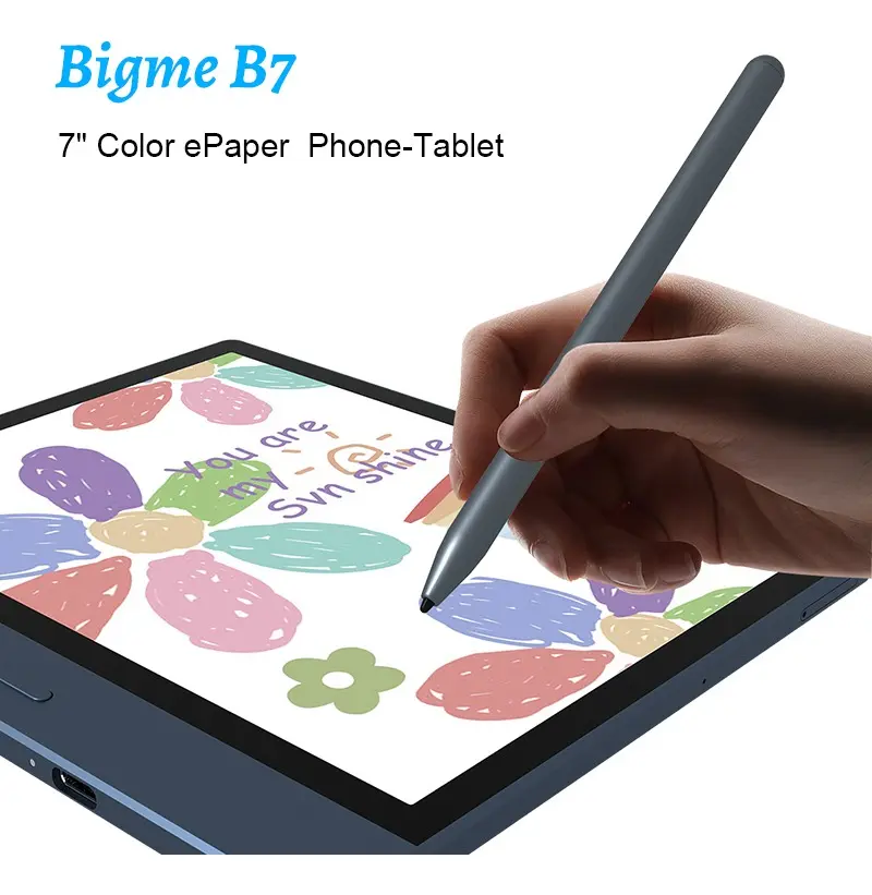 Vista lateral do Tablet Bigme B7 com botões de controle