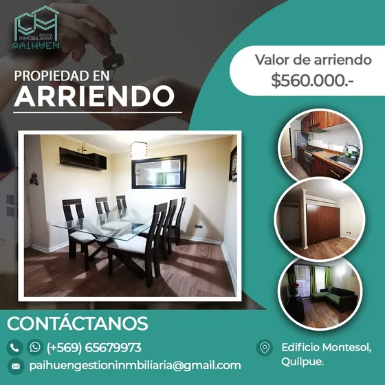Se Arrienda Dpto En Primer Piso Ubicado En Edificio Montesol