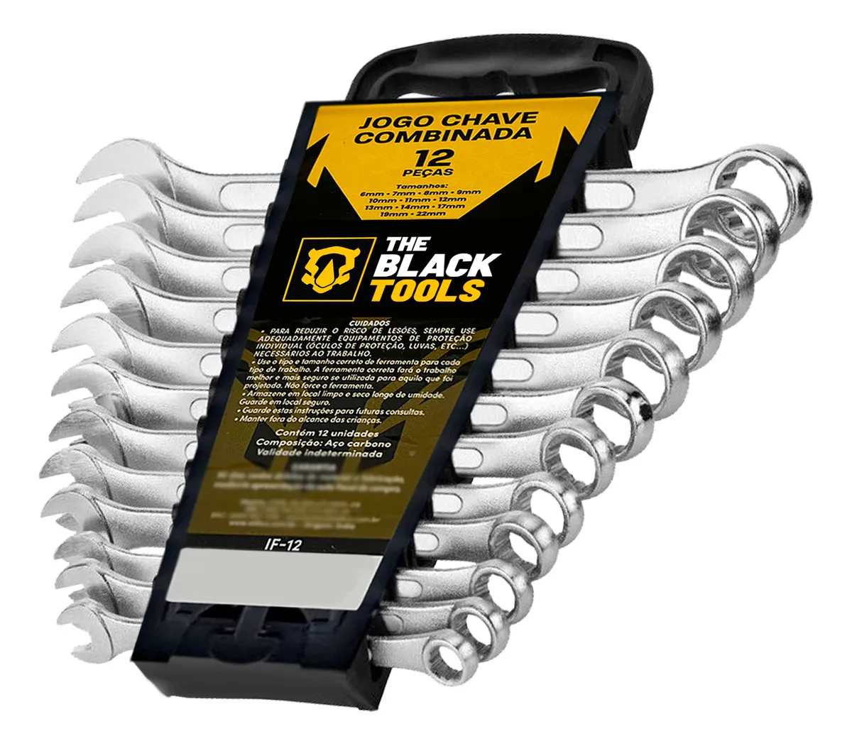 Jogo De Chave Boca E Estrela Combinada 12 Pçs Aço 6 22...