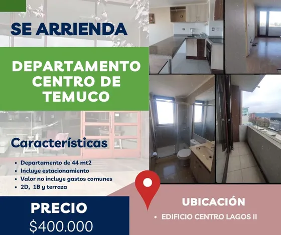 Arriendo Departamento En El Centro De Temuco