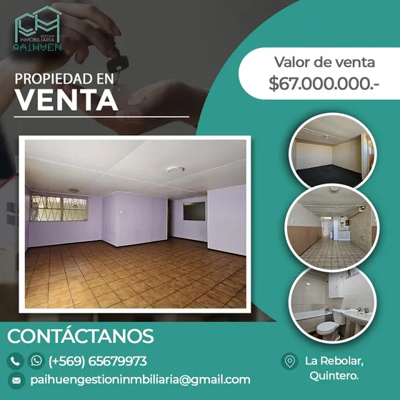 Se Vende Casa De Un Piso, Población Rebolar, Quillota.