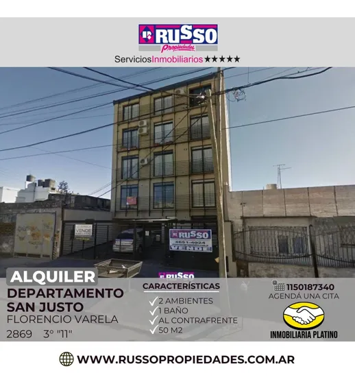 Alquiler Departamento En San Justo 2 Ambientes