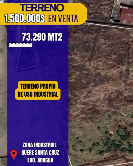 Se Vende Terreno Zona Industrial Guere Turmero