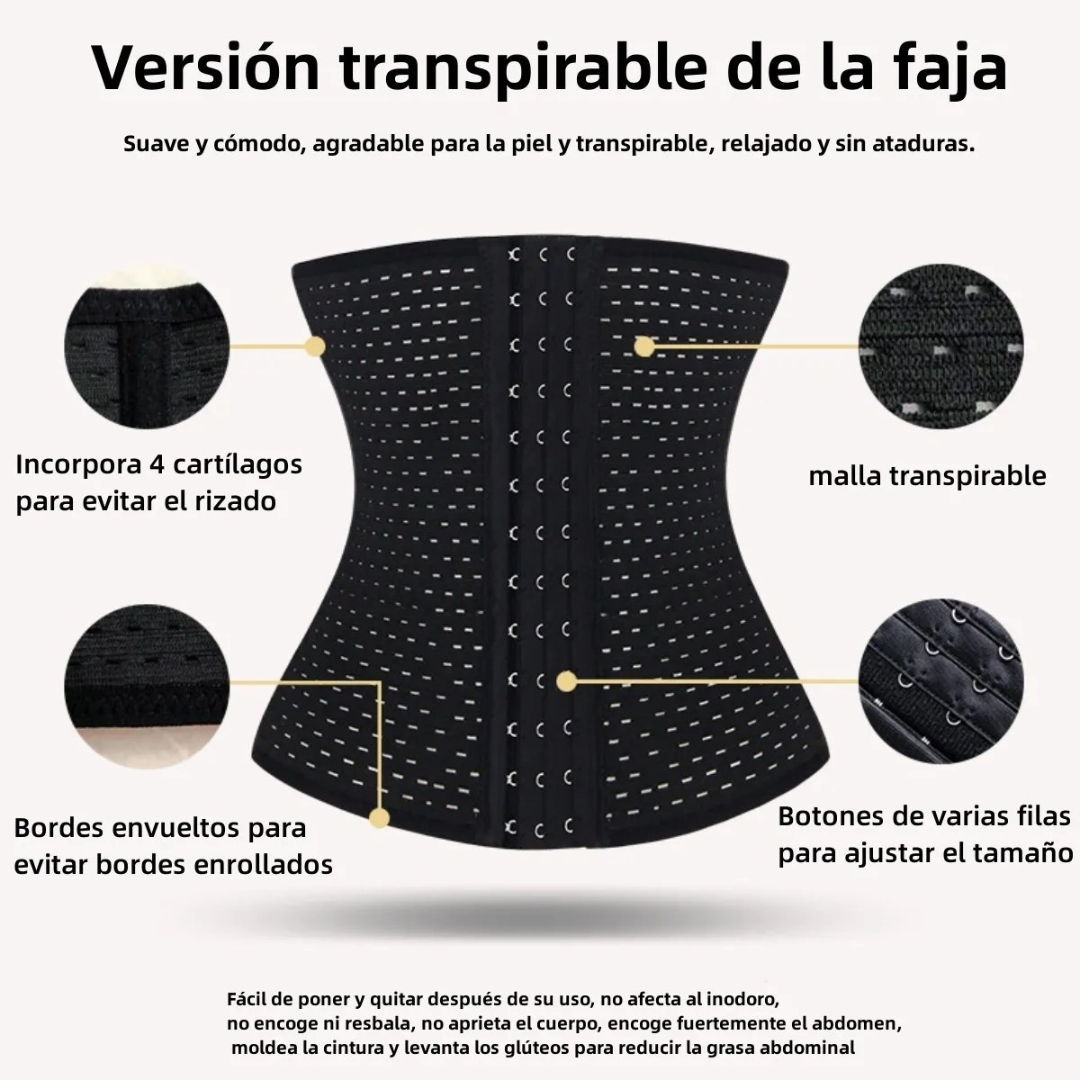 Fajas Colombianas Reductoras Cinturilla Corset Faja