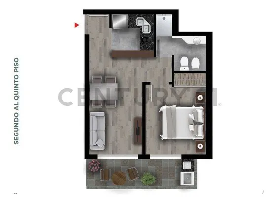 Venta Departamento Un Dormitorio Barrio Martin Con Balcón. F