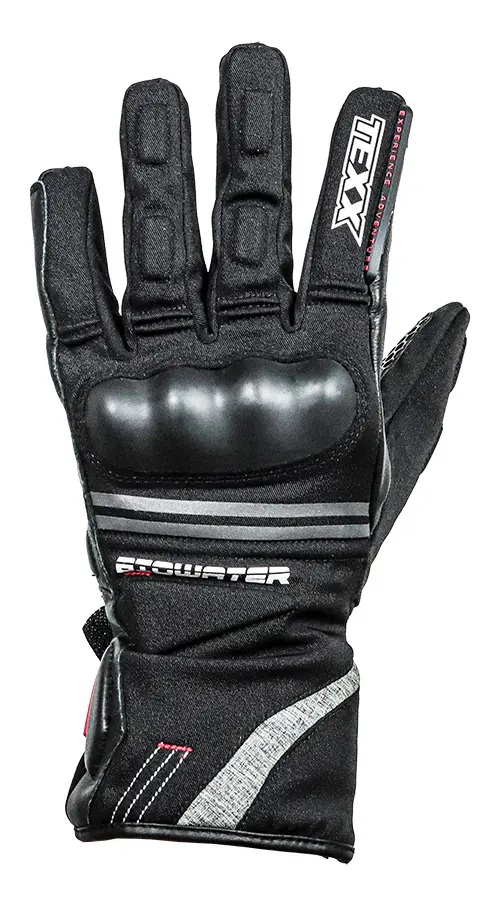 Luva Texx Biowater V3 Impermeável Cano Longo Forrada Preto para Motoqueiro Tamanho M