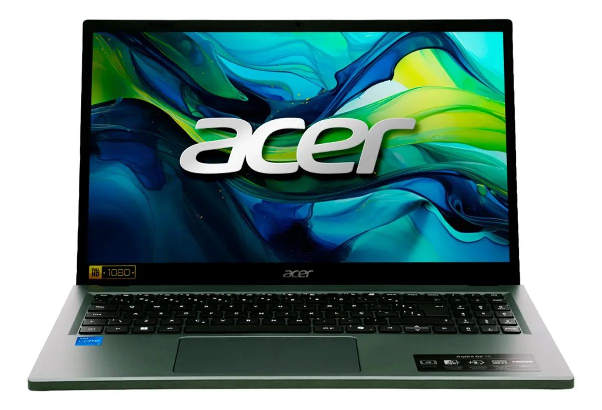 Notebook 15.6" Acer Aspire Go com Tela IPS Full HD Touchscreen Processador Intel Core i7 de 13ª Geração 16GB RAM DDR5 SSD de 512GB Tecla Copilot IA Windows 11