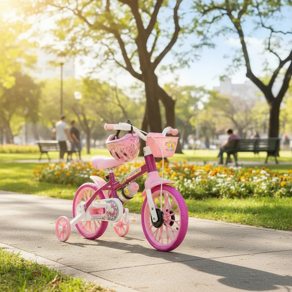 Bicicleta Infantil Nathor Aro 12 Vários Personagens Flor 12 " - Imagem 3