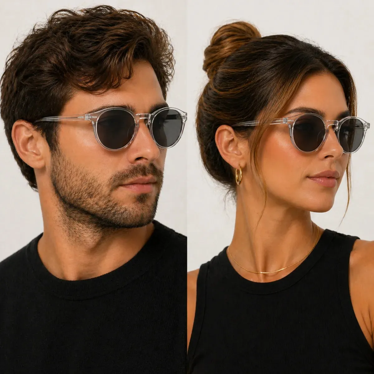 Óculos de Sol Retrô Malibu Casual Redondo Unissex Uv400 — foto 4
