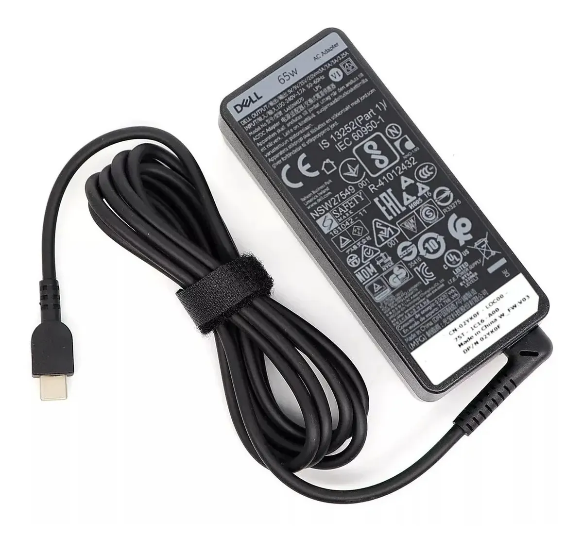 Cargador Dell 65w Usb Type C Tipo C Negro