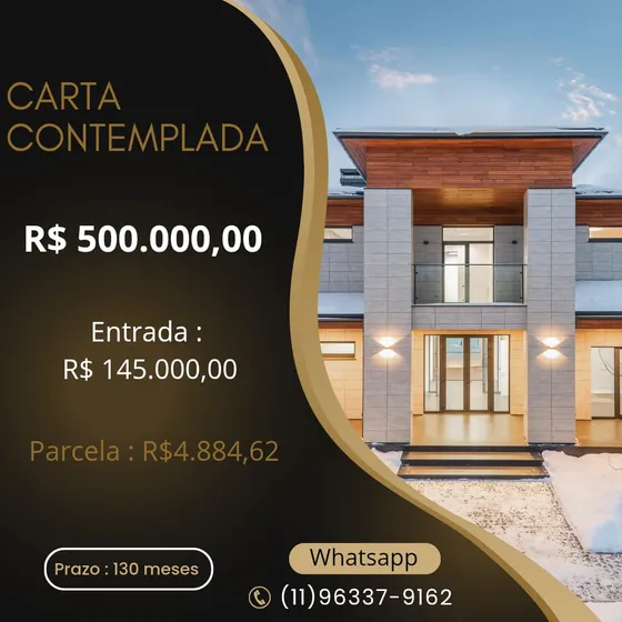 Carta De Crédito Contemplada!!!!