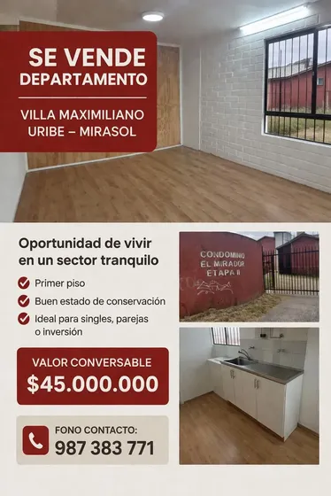 Venta Departamento 2hab 1ba Puerto Montt