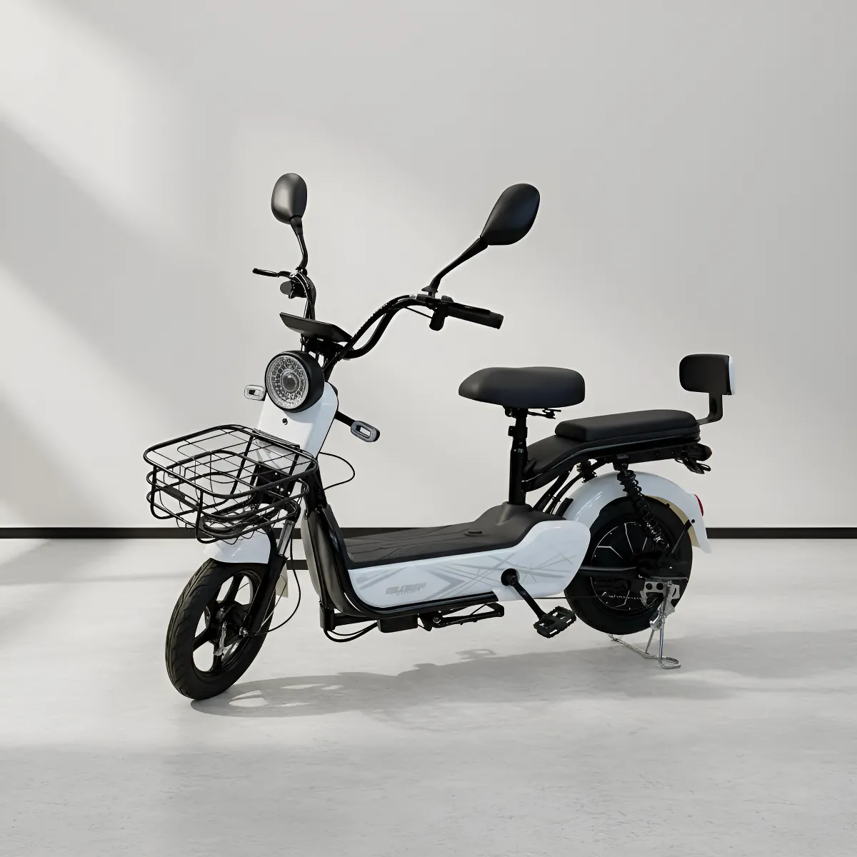 Bicicleta Elétrica 500w Lítio 48v 15ah Removível Scooter Branco 14