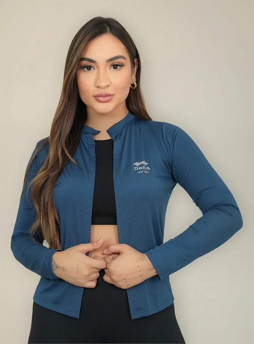 Casaquinho Casaco Blusa Proteção Solar Uv50+ Praia Academia