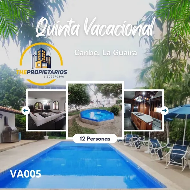 Quinta Alquiler Vacacional Playa Los Cocos Caribe La Guaira