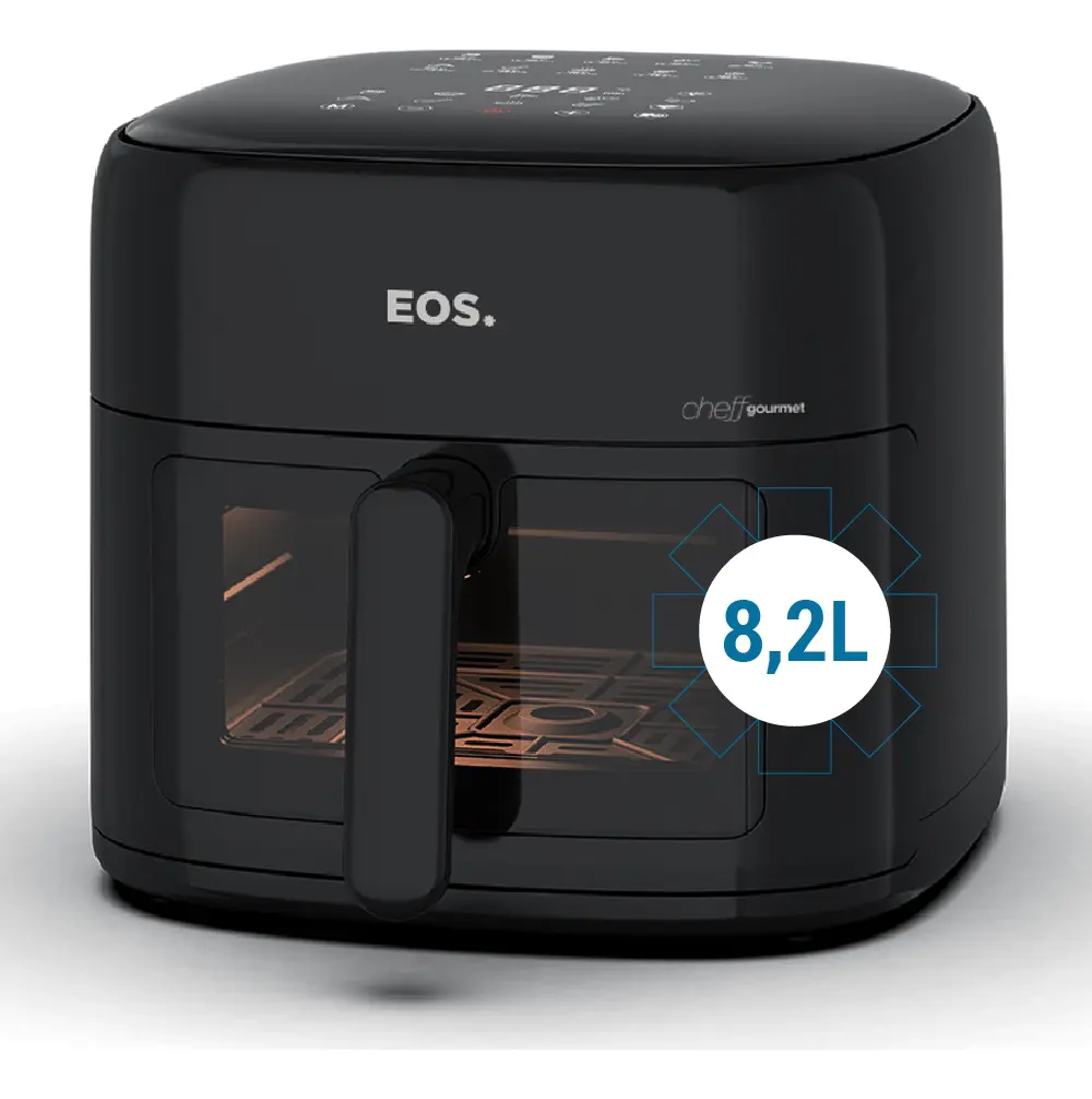 Fritadeira Air Fryer Eos Family 8,2l Digital Eaf80p Cor Preto