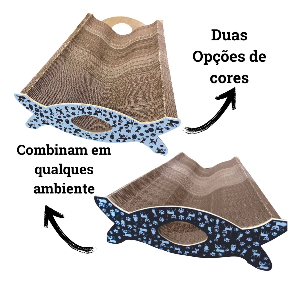 Cama Arranhador Gato Grande Em Mdf Reversível Dura 2x Mais - Imagem 3