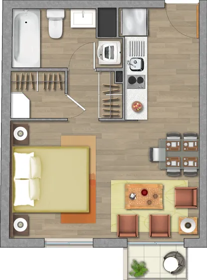 Departamento Estudio De 30 M2, Estación De Metro Matta L3
