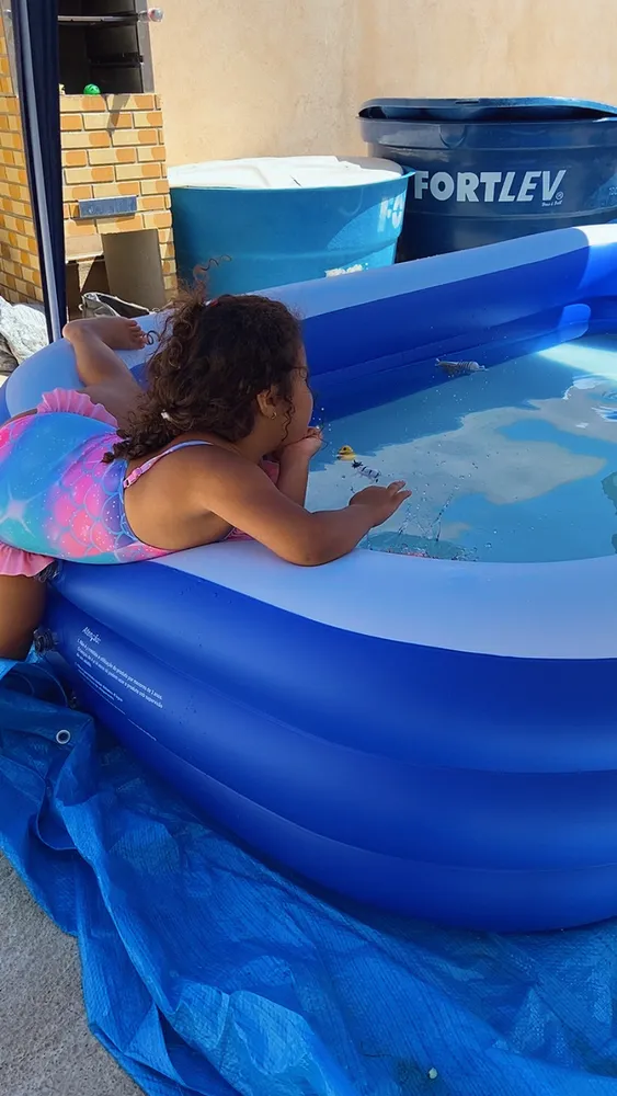 Brastoy Piscina Inflável Retangular 1100l Crianças Cor Azul - Imagem 4