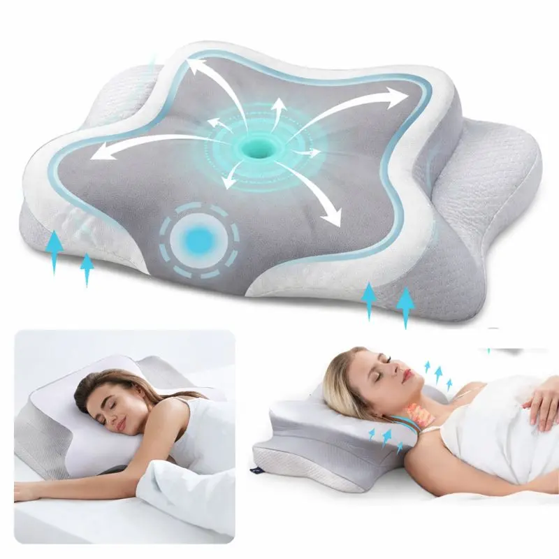 Travesseiro Cervical Ortopédico Espuma Viscoelástica Com Memória Lailou Decor