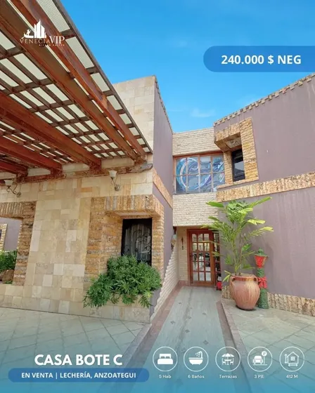 Solo Clientes Directos, En Venta Casa, Conjunto Residencial Casa Bote C, Lecheria, Estado Anzoategui.