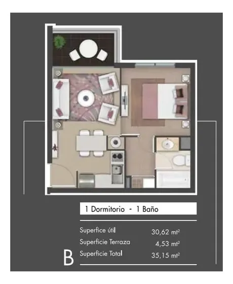 Departamento En Arriendo De 1 Dorm Con Estacionamiento